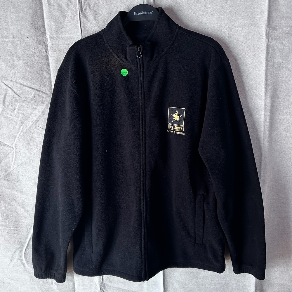 Gear For Sports US Army Strong Fleece Jacket Mens Large Black Full Zip Jacket